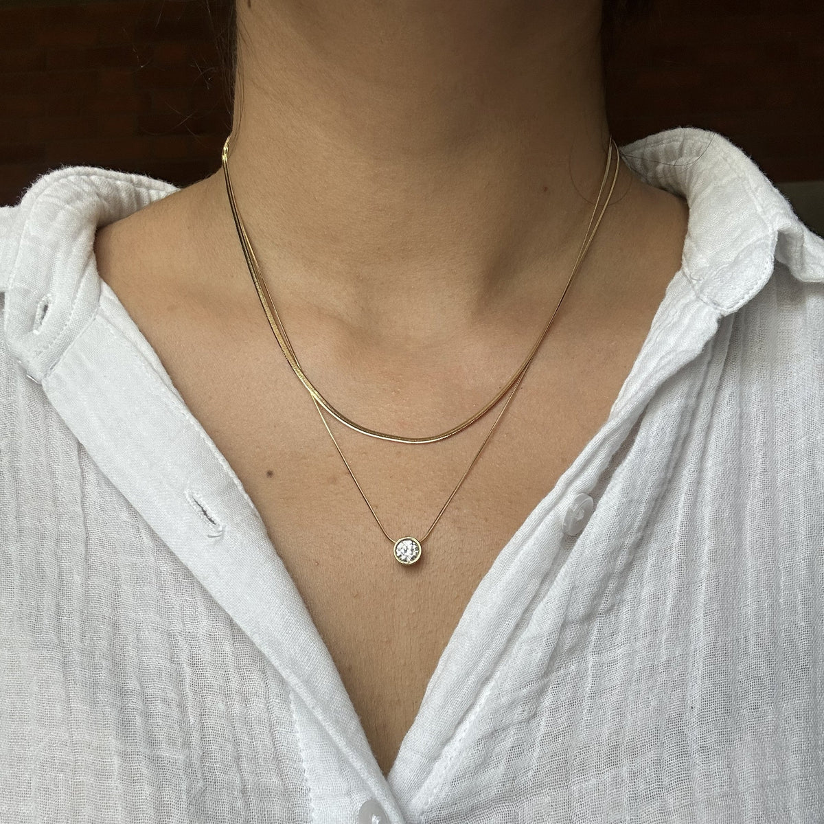 Riva Double Layer Necklace