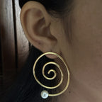 Spiral Pearl Earrings