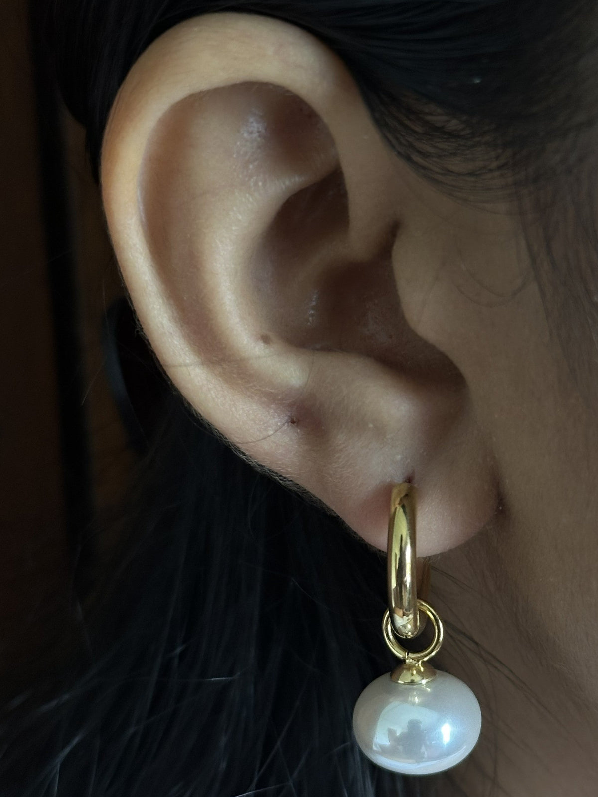 Pearl Hoop Earring