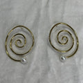 Spiral Pearl Earrings