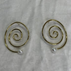 Spiral Pearl Earrings