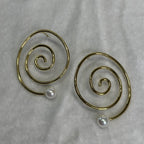 Spiral Pearl Earrings