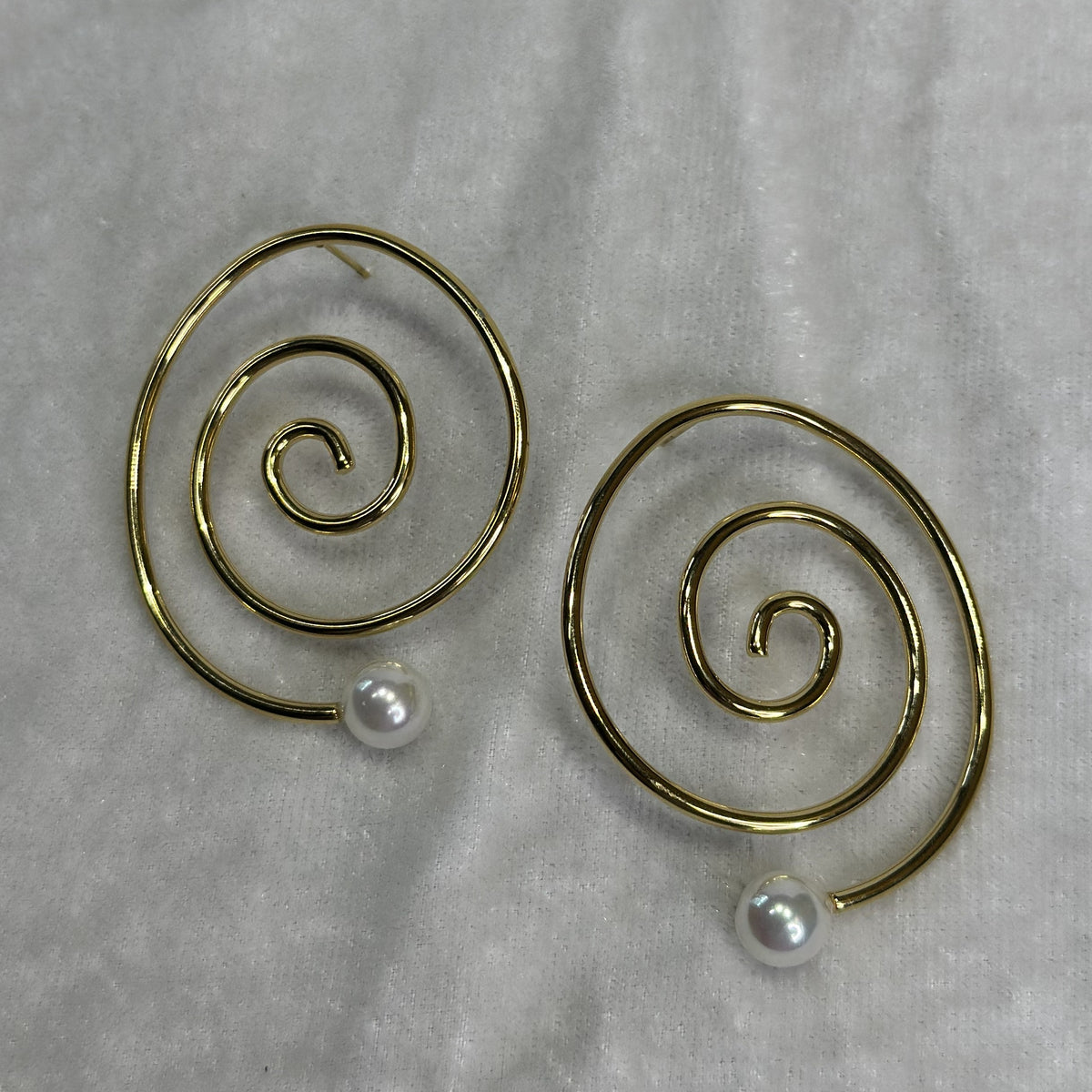 Spiral Pearl Earrings
