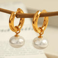 pearl hoop earring